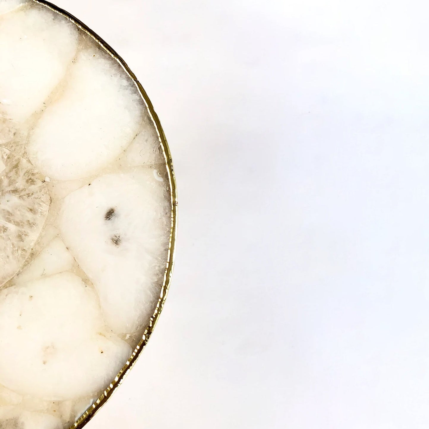 White Crystal Agate Cake Stand/Centrepiece/Display Stand/Tray 10" Round-4